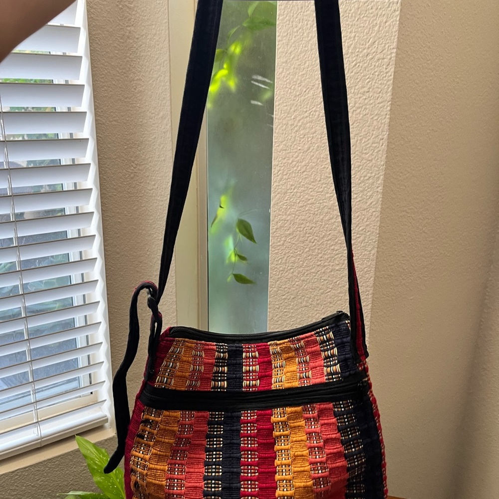 Colorful Striped Shoulder Bag